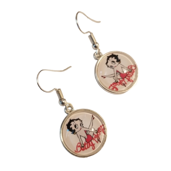 Handcrafted Betty Boop Earrings - Picture 2 of 4